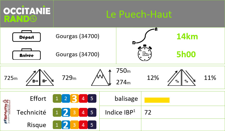 Occitanie-rando - Randonnée pédestre - Hérault - Gourgas – Le Puech-Haut Occitanie-rando - Randonnée pédestre - Hérault - Gourgas – Le Puech-Haut