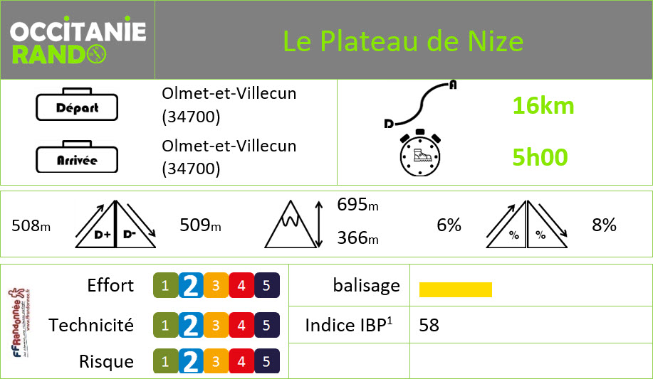 Occitanie-rando - Randonnée pédestre - Hérault - Olmet-et-Villecun - Le Plateau de Nize
