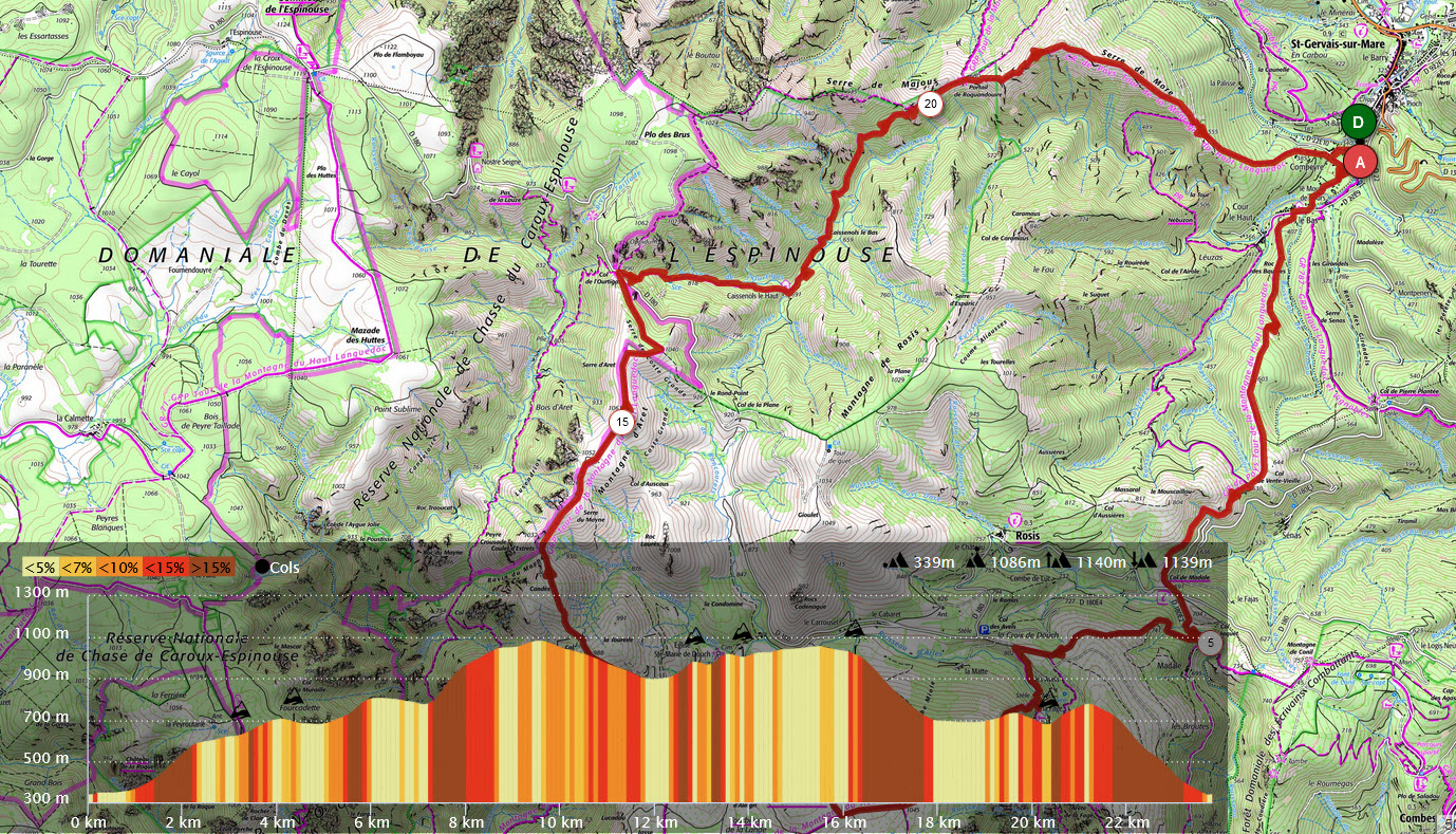 Occitanie-rando - Trekking - Hérault - Saint-Gervais-sur-Mare - Tours de la Montagne du Haut-Languedoc - Boucle du Caroux