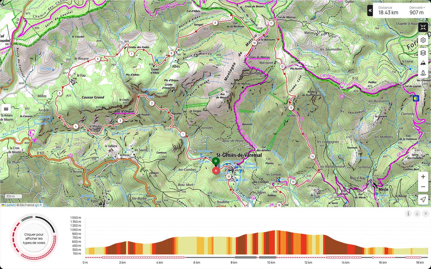 Occitanie-rando - Trekking - Hérault - Saint-Géniès-de-Varensal - Marcou - Gorges - Orques