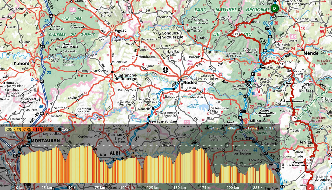 Occitanie-rando - Randonnée itinérante - Saint-Guilhem - - Compostelle - Aveyron - Lozère - Cantal - Massif Central - Aumont-Aubrac