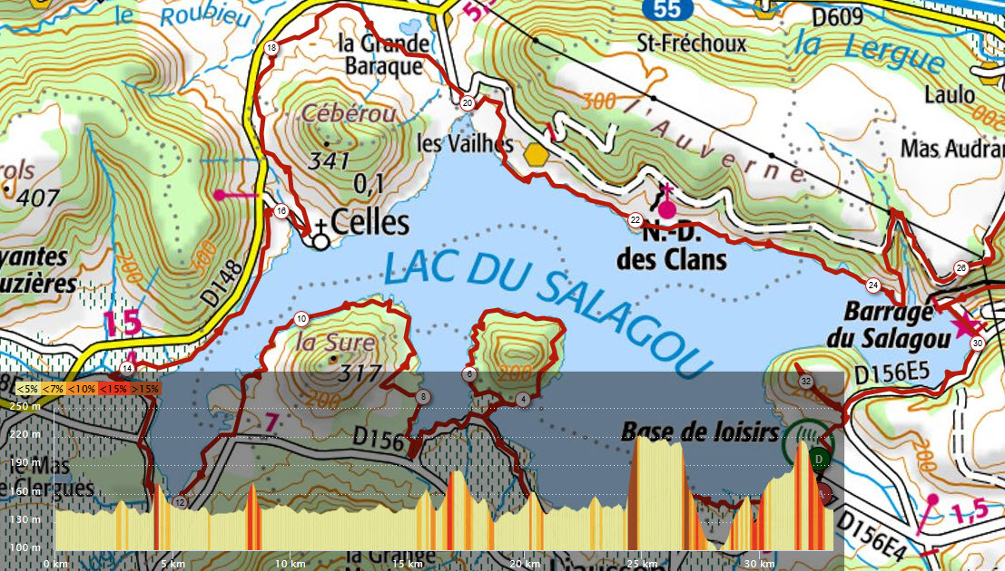 Occitanie-rando - Randonnée itinérante - Tour du Salagou - 2 jours