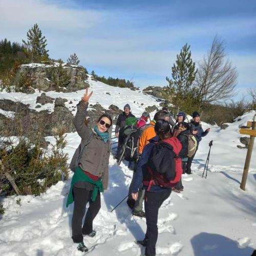 Occitanie Rando Randonnee Roqueredonde Foret Escandorgues Neige 09