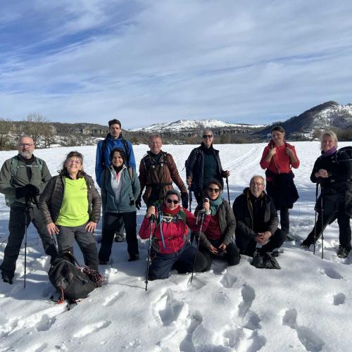 Occitanie Rando Randonnee Roqueredonde Foret Escandorgues Neige 54