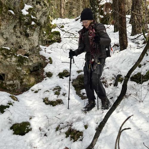 Occitanie Rando Randonnee Roqueredonde Foret Escandorgues Neige 93