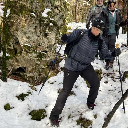 Occitanie Rando Randonnee Roqueredonde Foret Escandorgues Neige 95