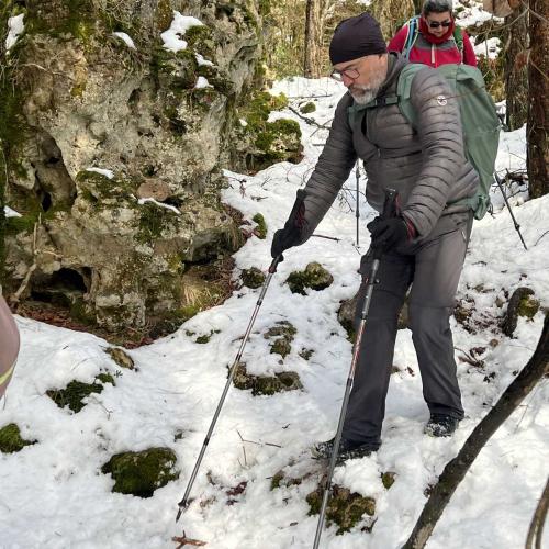 Occitanie Rando Randonnee Roqueredonde Foret Escandorgues Neige 97