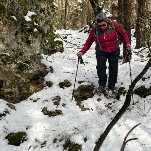 Occitanie Rando Randonnee Roqueredonde Foret Escandorgues Neige 98